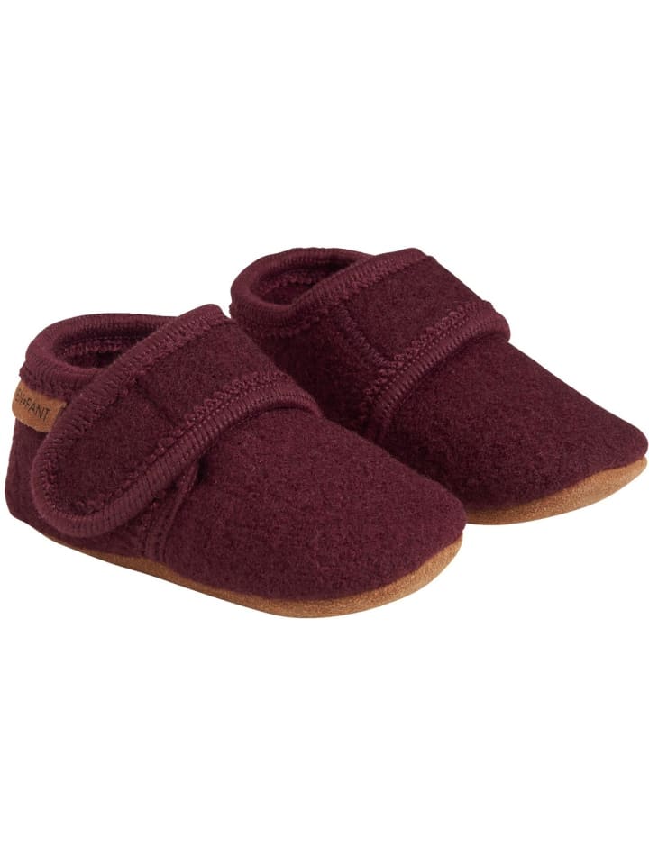 

Детские тапочки "Baby Wool tappers" красного цвета En Fant