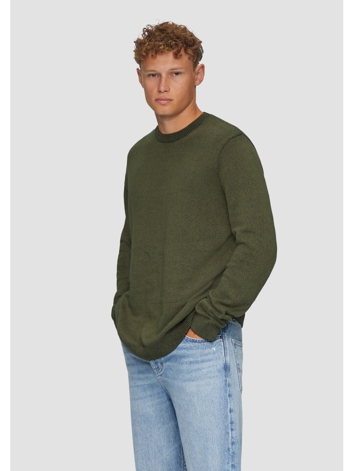 

Пуловер QS Strickpullover langarm, оливковый