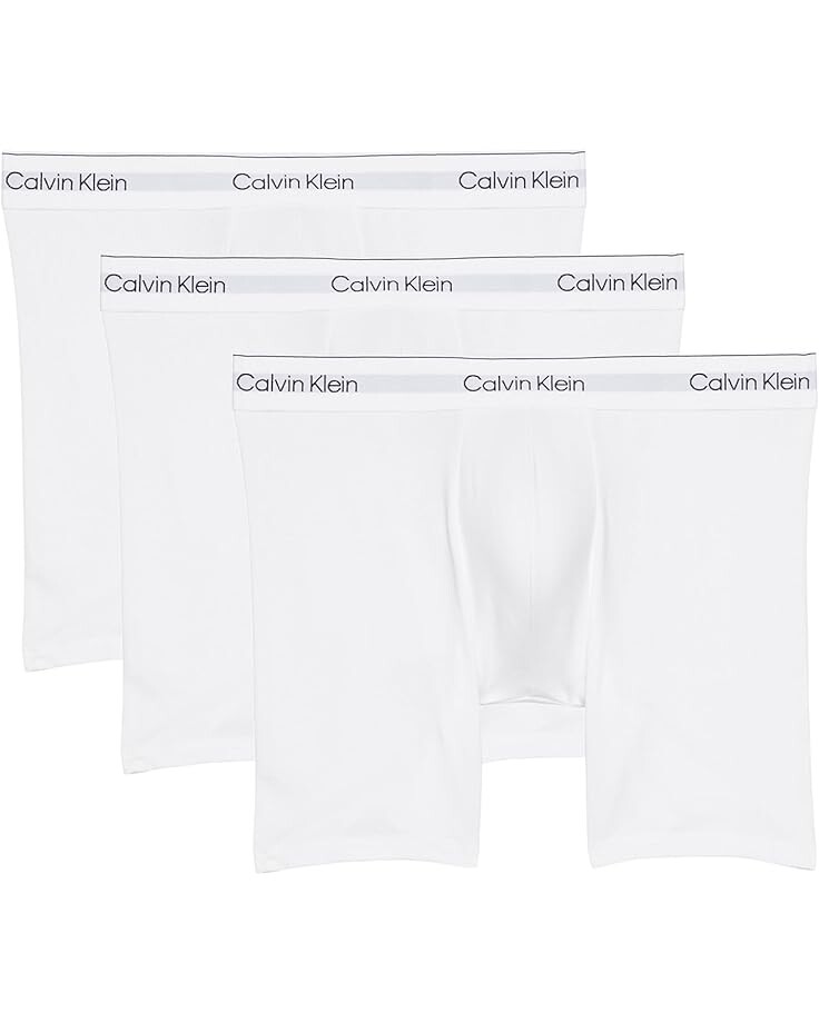 

Боксеры Calvin Klein Underwear Modern Cotton Stretch Boxer Brief 3-Pack, цвет White/White/White