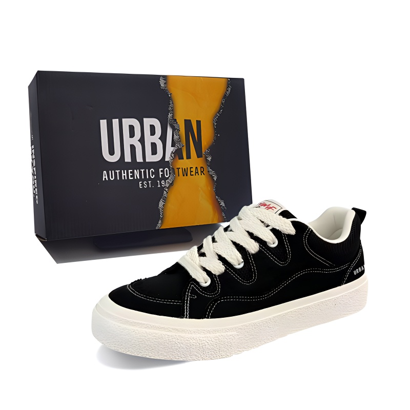URBAN AUTHENTIC Антискользящие износостойкие низкие скейтерские кроссовки мужские серые, цвет Gray — фото 4