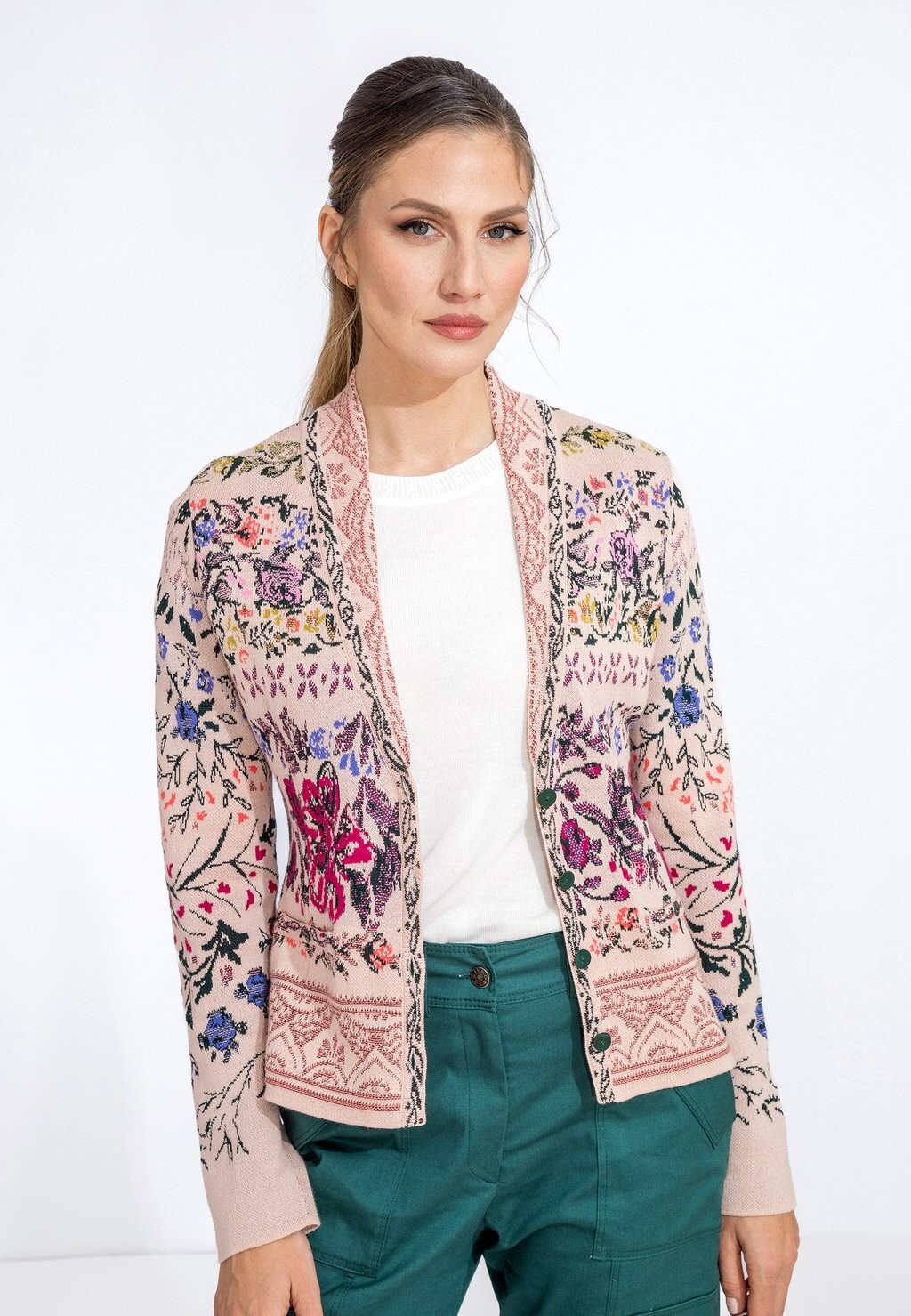 

Кардиган JACQUARD ANDALUSIA PATTERN Ivko, земля