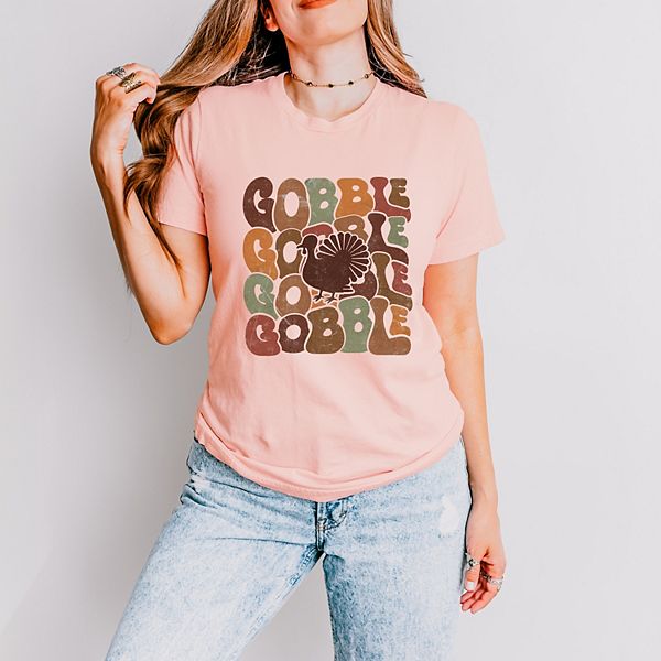 

Футболка Gobble Turkey с коротким рукавом Simply Sage Market, Blush, Зеленый, Футболка Gobble Turkey с коротким рукавом Simply Sage Market, Blush