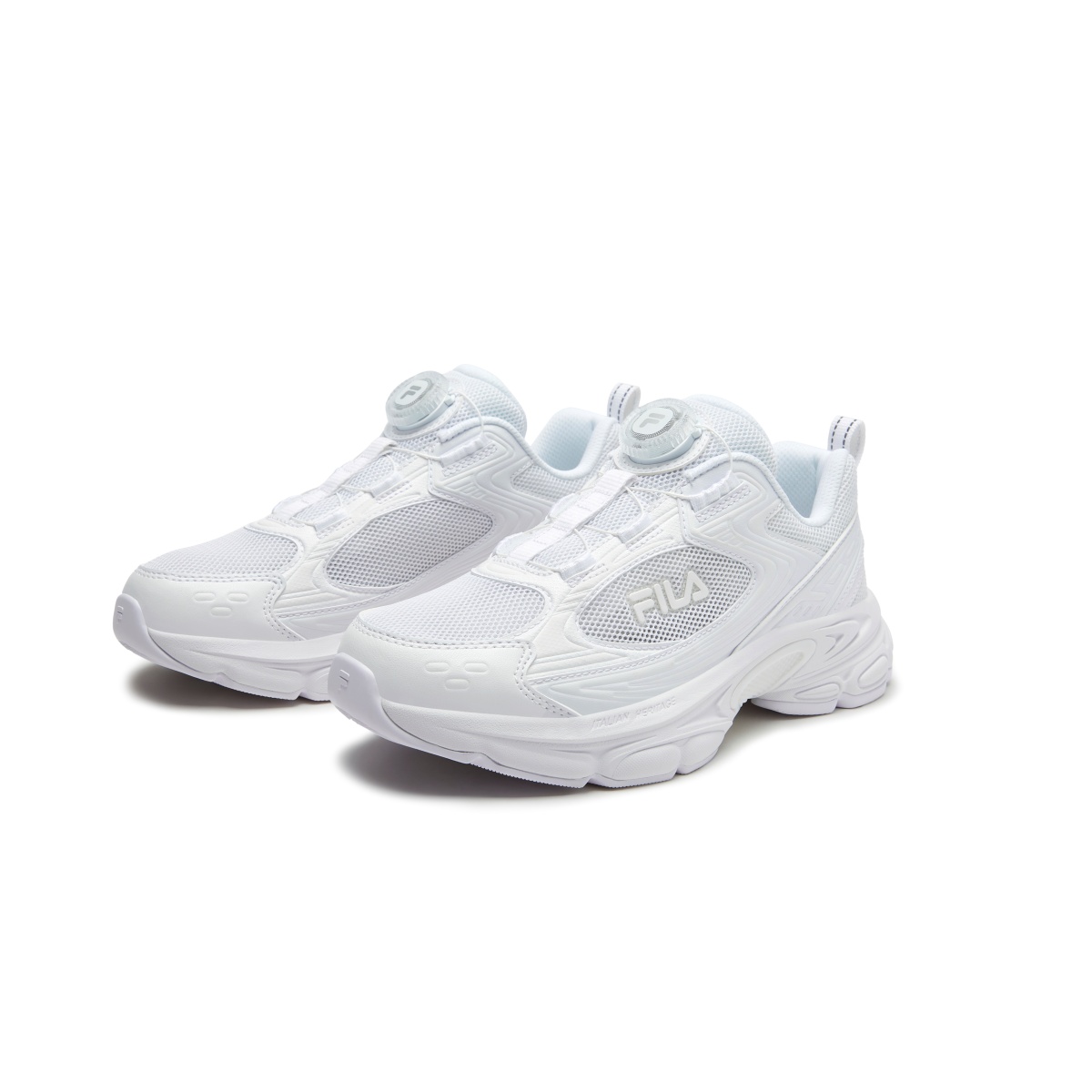 Кроссовки для бега детей и подростков Heritage FHT Lightweight Shock Absorbers Low Top FILA KIDS, белый — фото 3