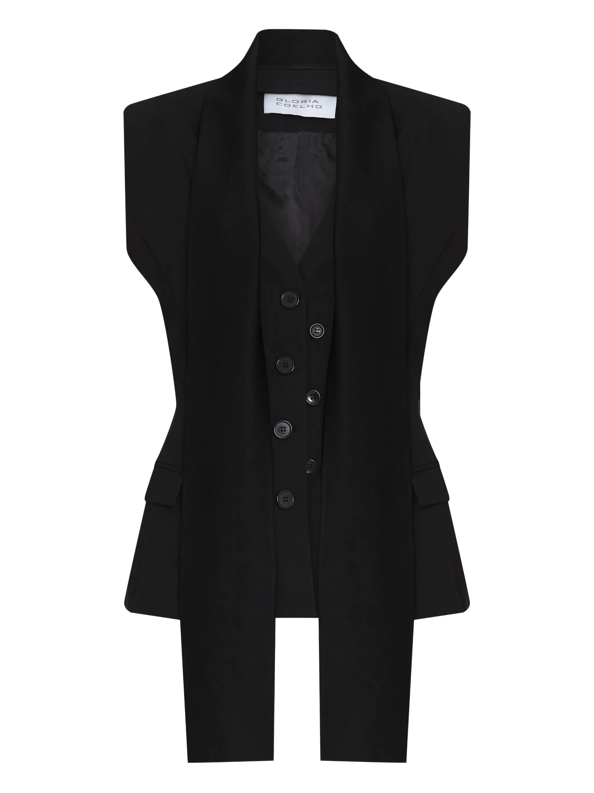 

Жилет на пуговицах Gloria Coelho, черный
