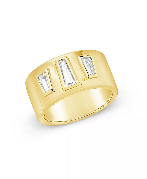 

Кольцо-Сигара Colsie с кубическим цирконием Sterling Forever, gold