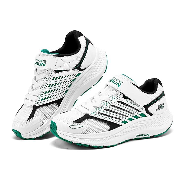 Скользостойкие, износостойкие, легкие амортизирующие кроссовки Low top Kids' Skechers Kids, белый — фото 3
