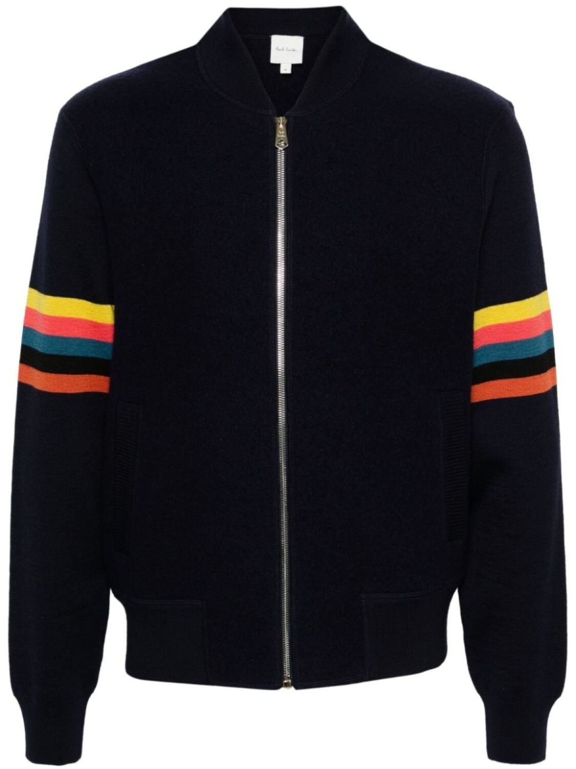 

Paul Smith полосатая шерстяная куртка-бомбер, синий