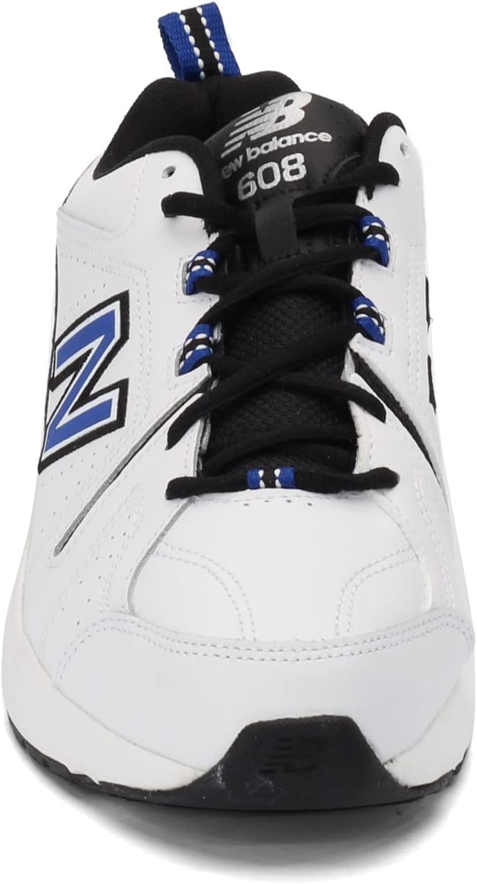 Кроссовки New Balance 608 V5 Casual Comfort для мужчин, White/Team Royal/Black — фото 4