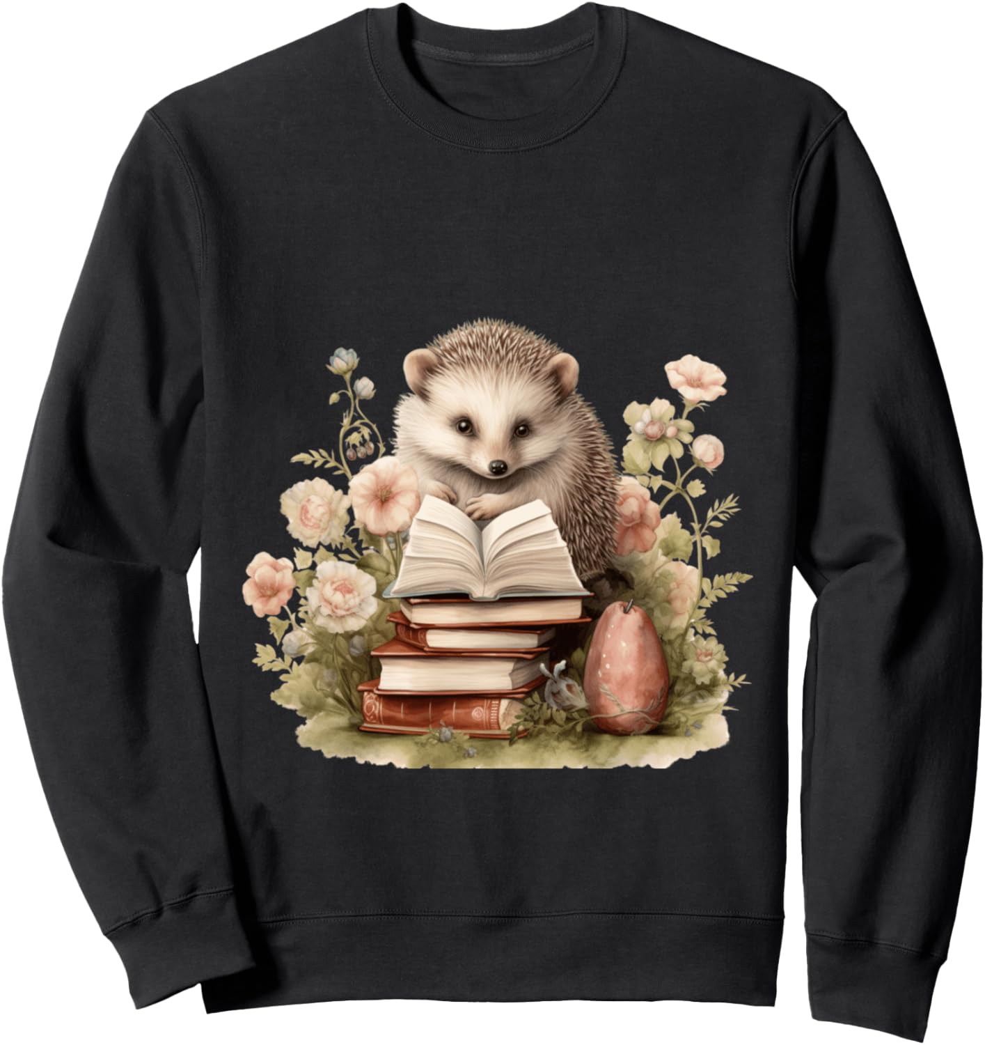

Толстовка Kota Jecoa Flowers Hedgehog Moon Reed, для любителей книг и книголюбов, черная Cottagecore For Women Kids Floral Hedgehog Graphic, Черный, Толстовка Kota Jecoa Flowers Hedgehog Moon Reed, для любителей книг и книголюбов, черная Cottagecore For W