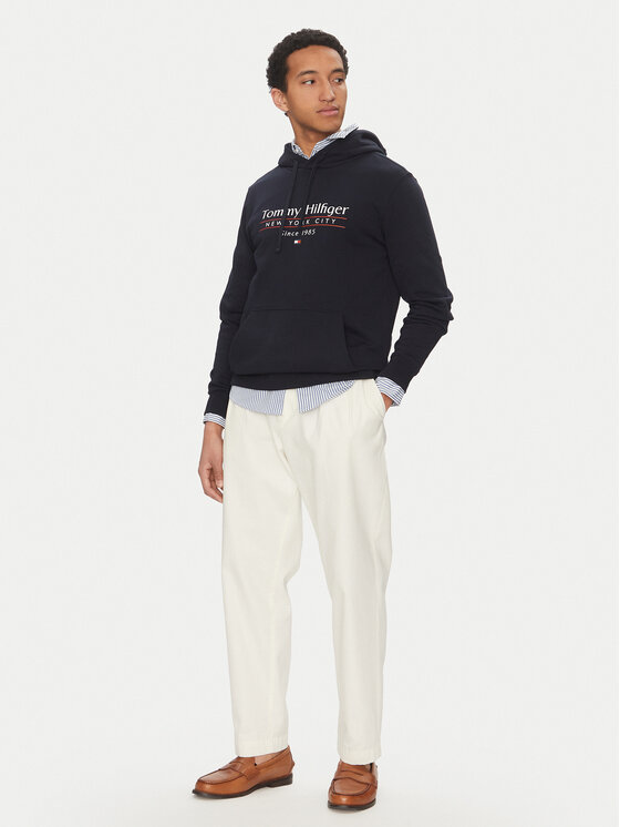 Толстовка обычного кроя Center Stack MW0MW38672 Tommy Hilfiger, синий — фото 2