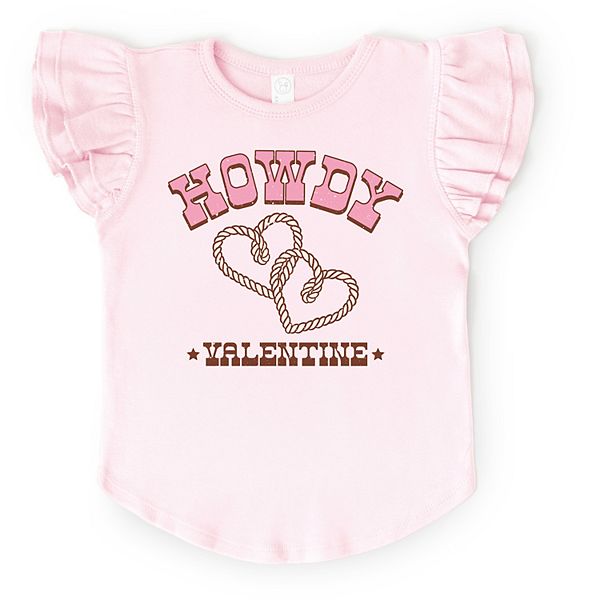 

Футболка Howdy Valentine с рукавами-крылышками и принтом в виде сердец на веревочке The Juniper Shop, Ballerina