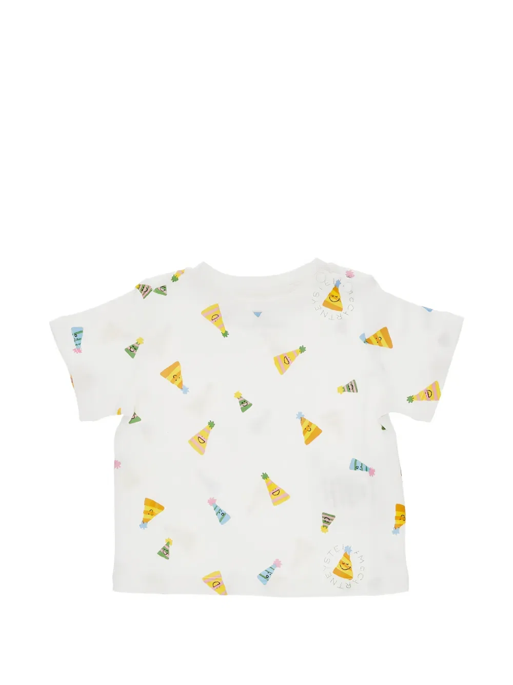 Футболка с принтом в виде праздничной шляпы Stella Mccartney Kids, белый