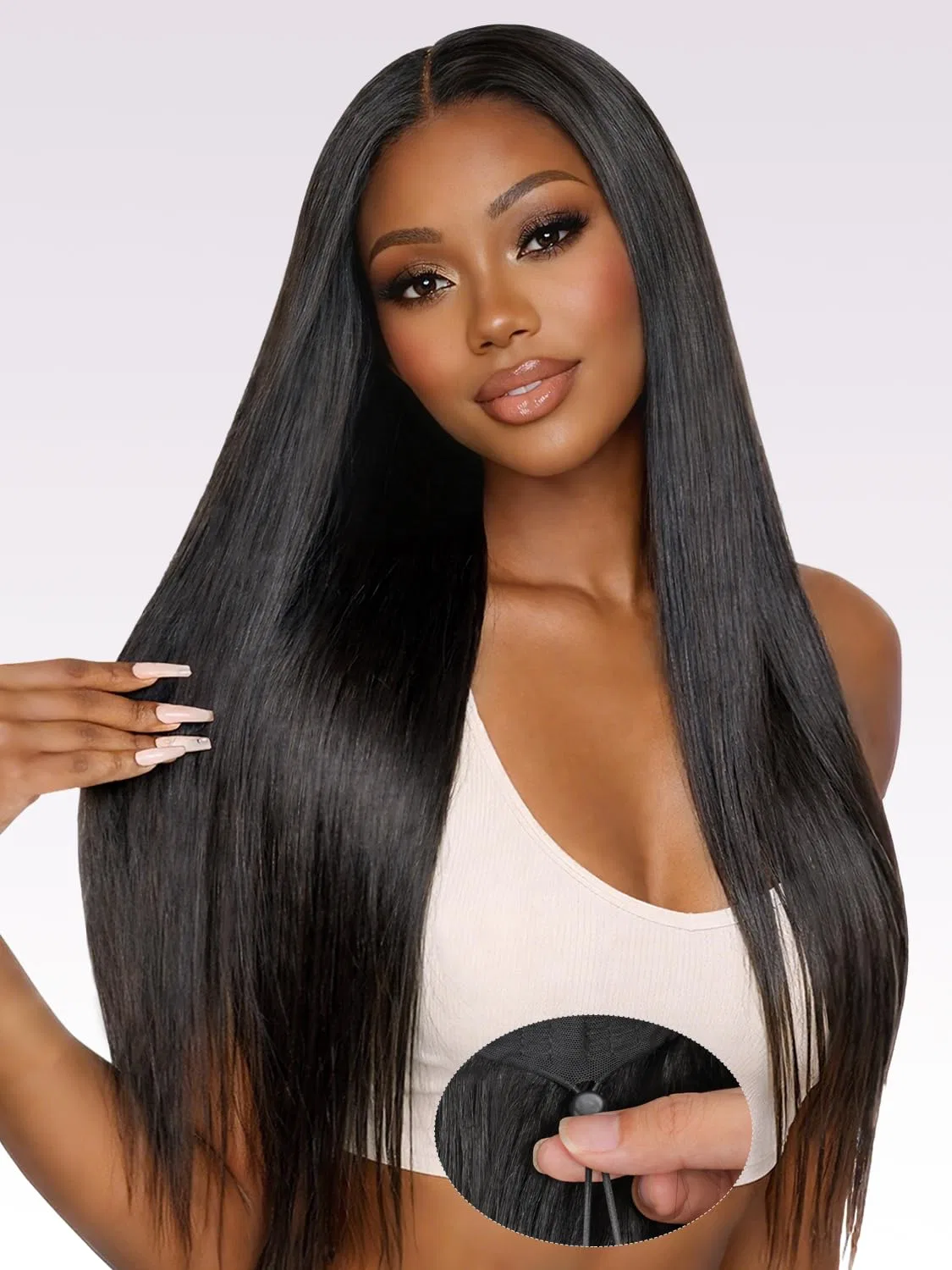 Женский парик из натуральных волос 22 дюйма с плотностью 200% Eool, 9 X 6 Glueless Wig