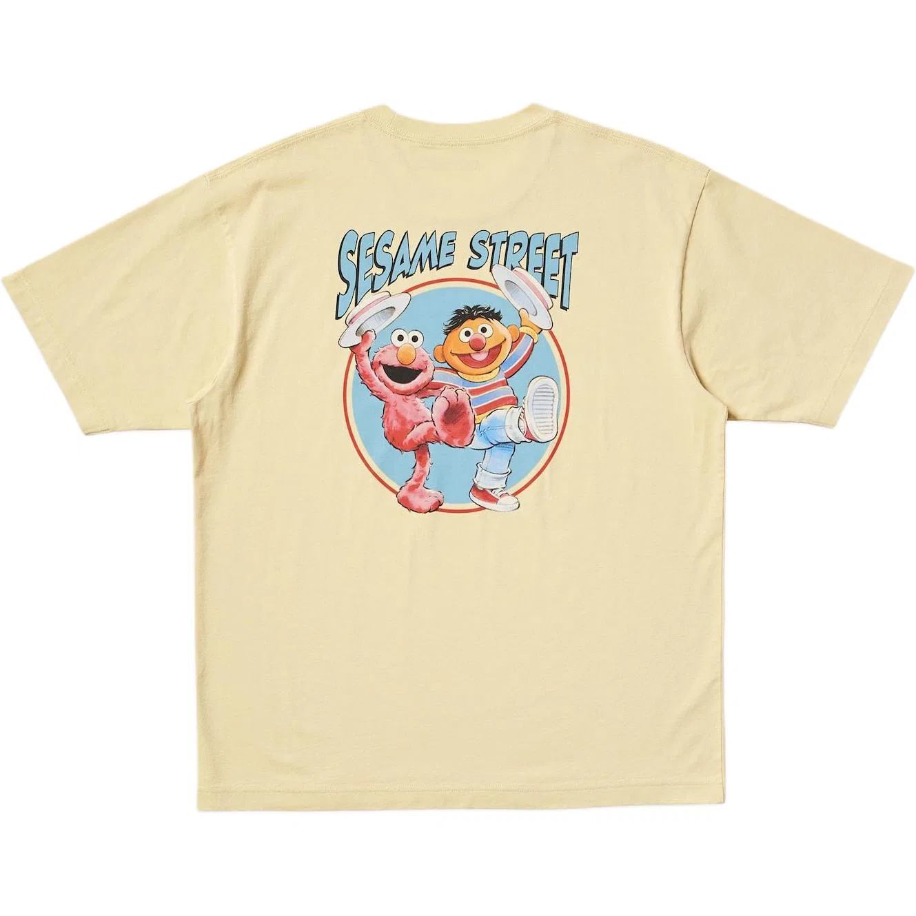Футболка X SESAME STREET Sesame Street Collaboration, унисекс, желтая, круглый вырез UNIQLO, Yellow — фото 3