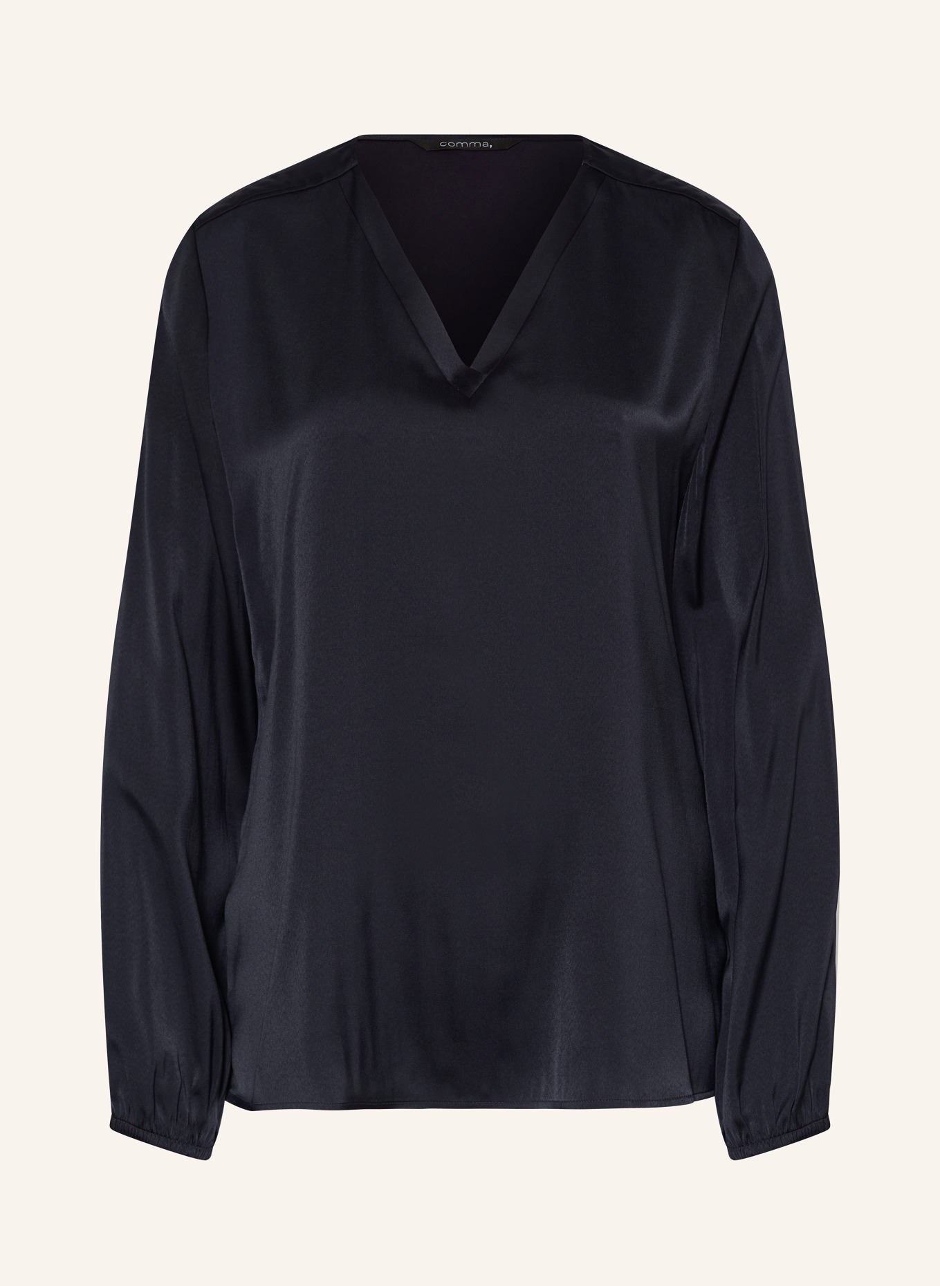 

Атласная блузка рубашка Comma, синий