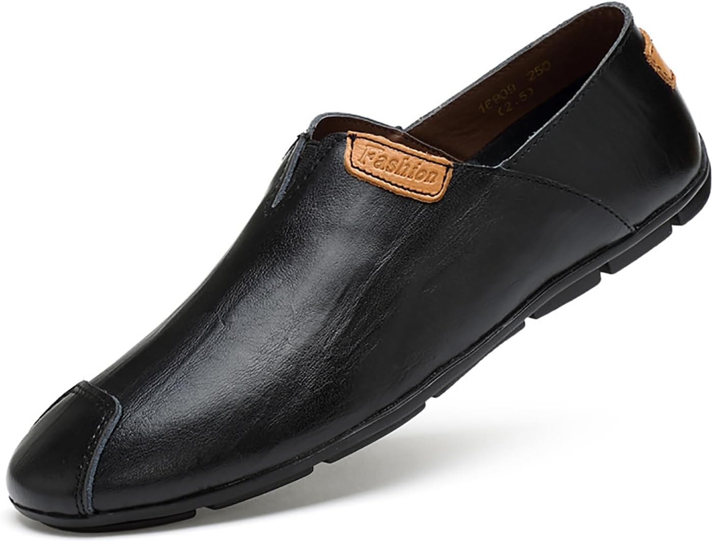 

Мужские лоферы из натуральной кожи, мягкие, дышащие, с вырезами, на плоской подошве, повседневные, легкие, работы и ходьбы Egebs, черный