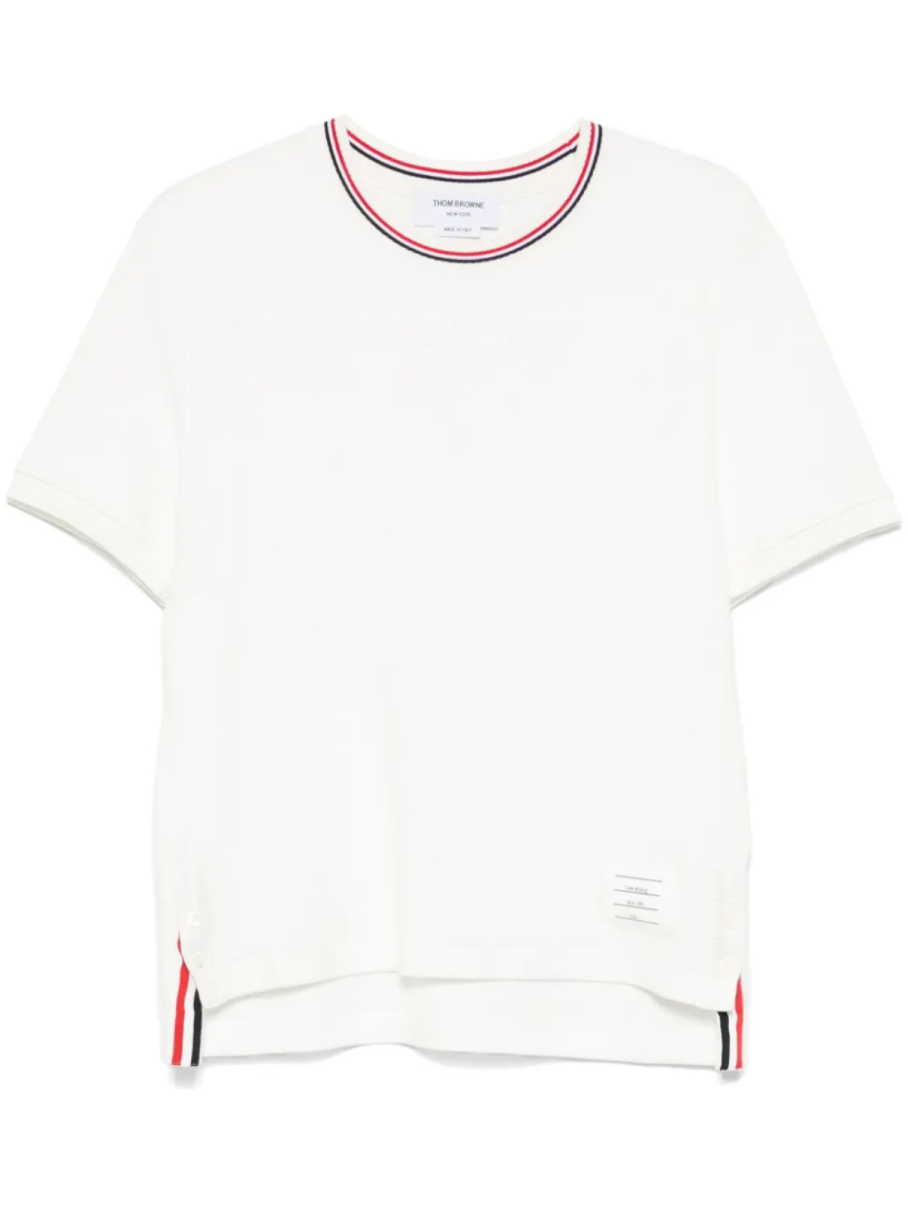 

Thom Browne футболка с полосками RWB, нейтральный