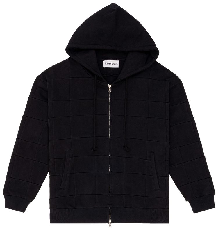 

Худи на молнии Glass Cypress Patchwork, черный