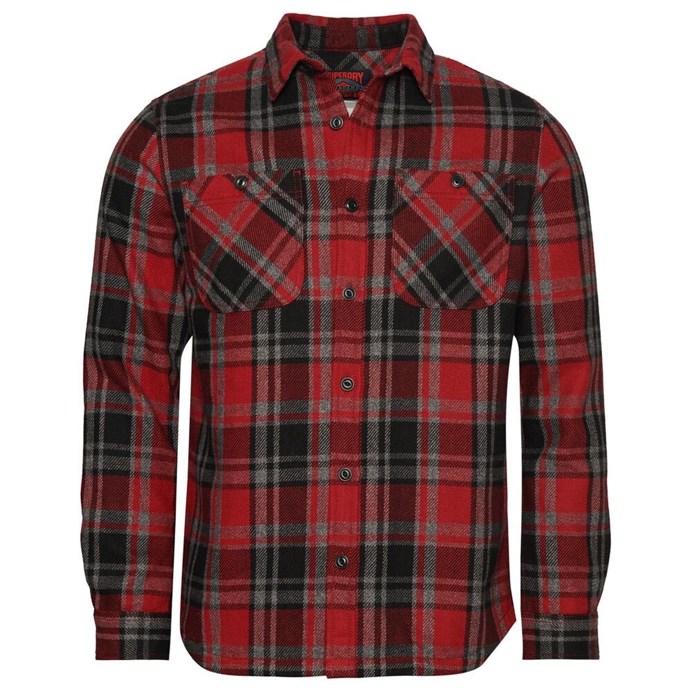 

Рубашка с длинным рукавом Superdry Merchant Quilted, красный