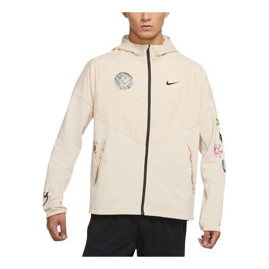 

Куртка Nike Alphabet Cartoon Pattern Printing Athleisure Casual Sports Hooded Jacket Yellow, мультиколор