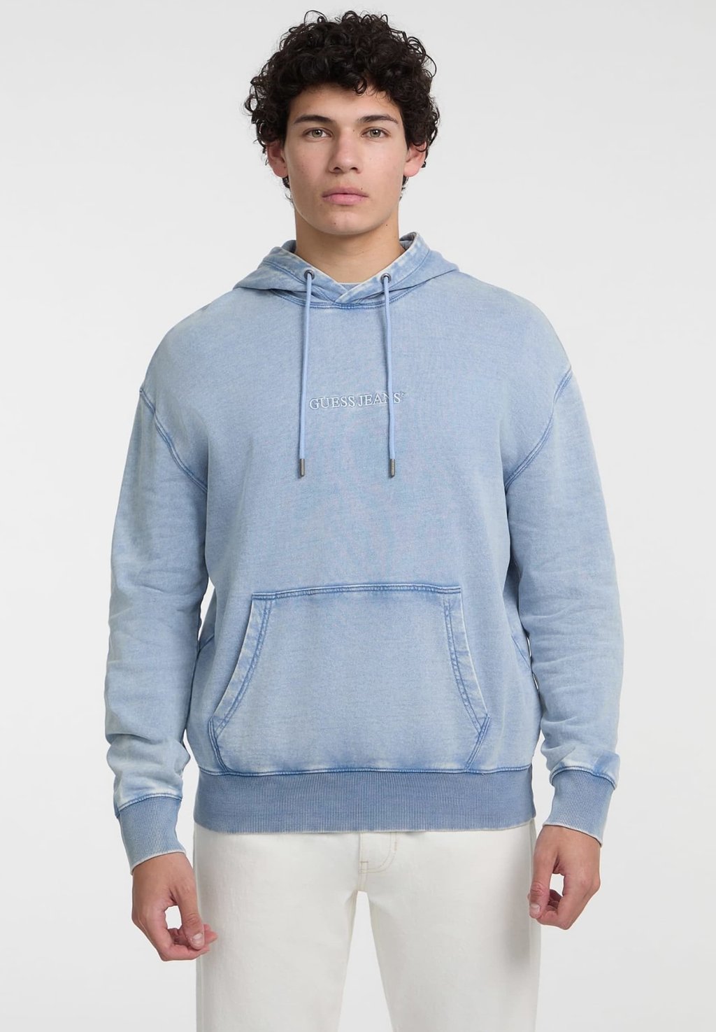 

Толстовка с капюшоном AVEC LOGO Guess Jeans, светло-голубой