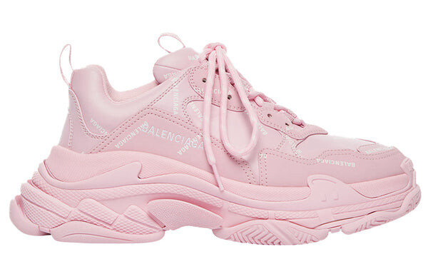 Кроссовки triple s sneaker 'allover logo - pink' Balenciaga, розовый — фото 2
