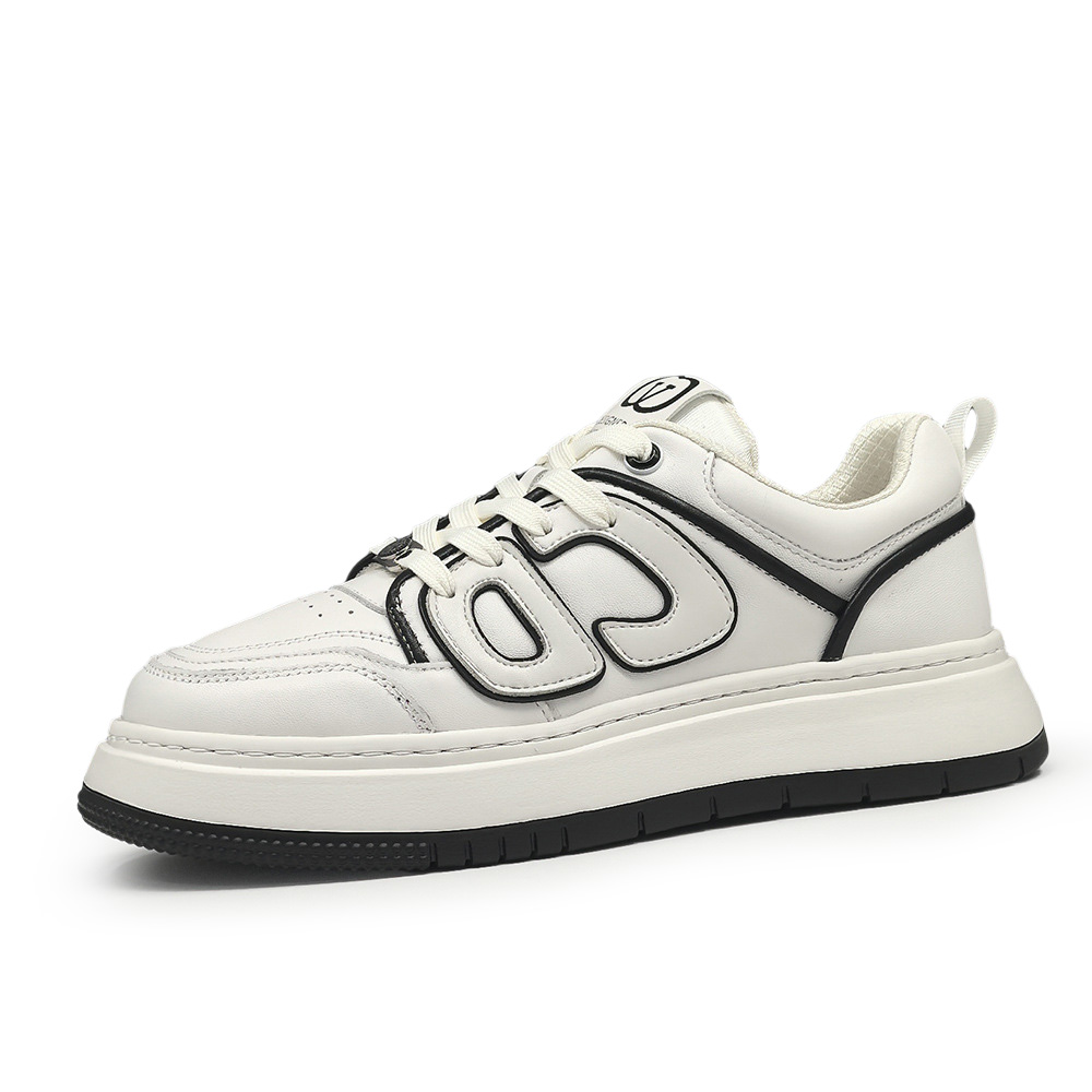 

Devanro Дышащие низкие скейтерские кроссовки для увеличения роста мужские белые, цвет White