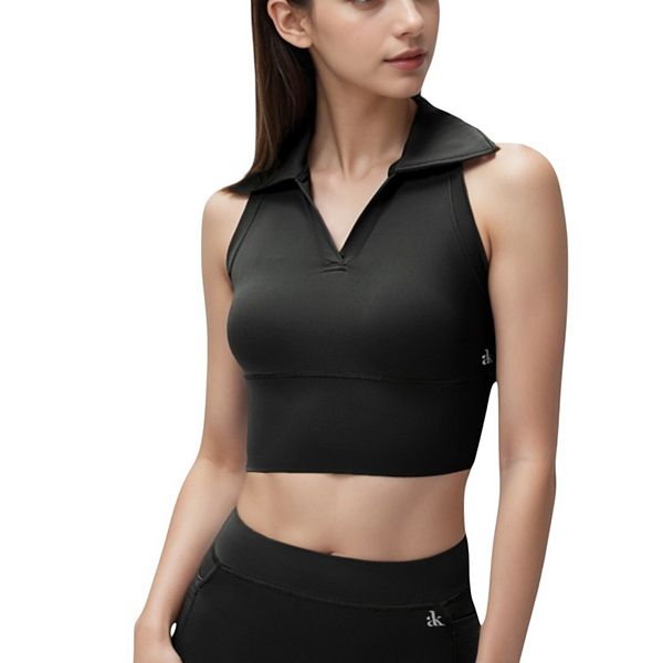 

Женский топ без рукавов с воротником и V-образным вырезом Anna-Kaci, Black