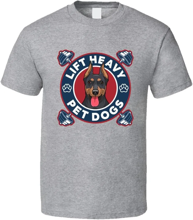 Футболка Doberman Lift Heavy Pet Dogs Generic, серый