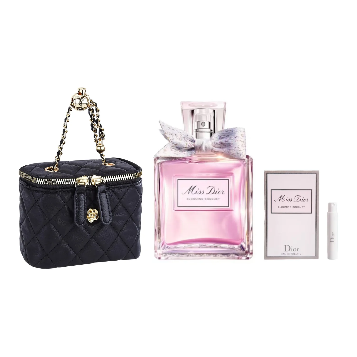 DIOR Набор духов Floral Sweetheart, туалетная вода с цветочным ароматом лимон, роза, пион, белый мускус 30 мл/50 мл/100 мл, Dior Floral Sweetheart Eau De Toilette 100ML+Floral Sweetheart Experience Pack+Mini Shoulder Bag