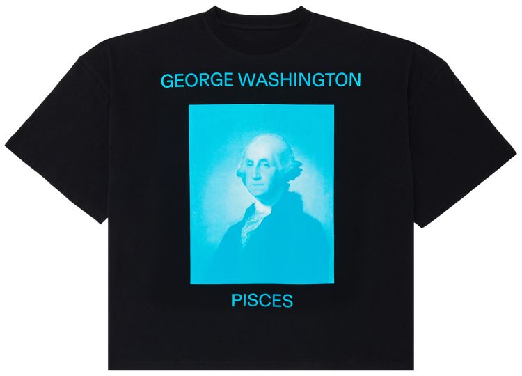 

Футболка с изображением Джорджа Вашингтона и надписью "Гороскоп Козла" для Рыб GOAT, черный