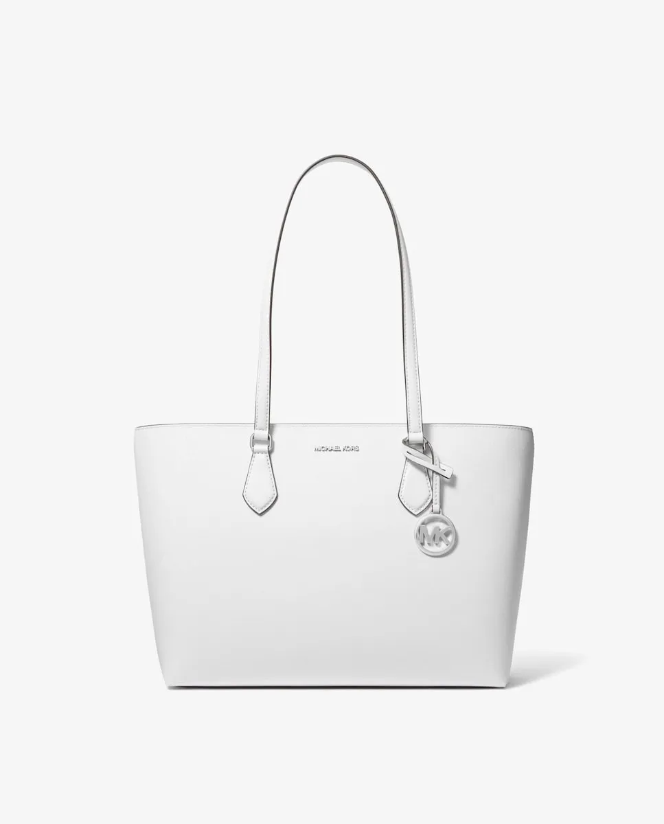 

Сумка-тоут из холста с серебристыми деталями Michael Michael Kors, белый