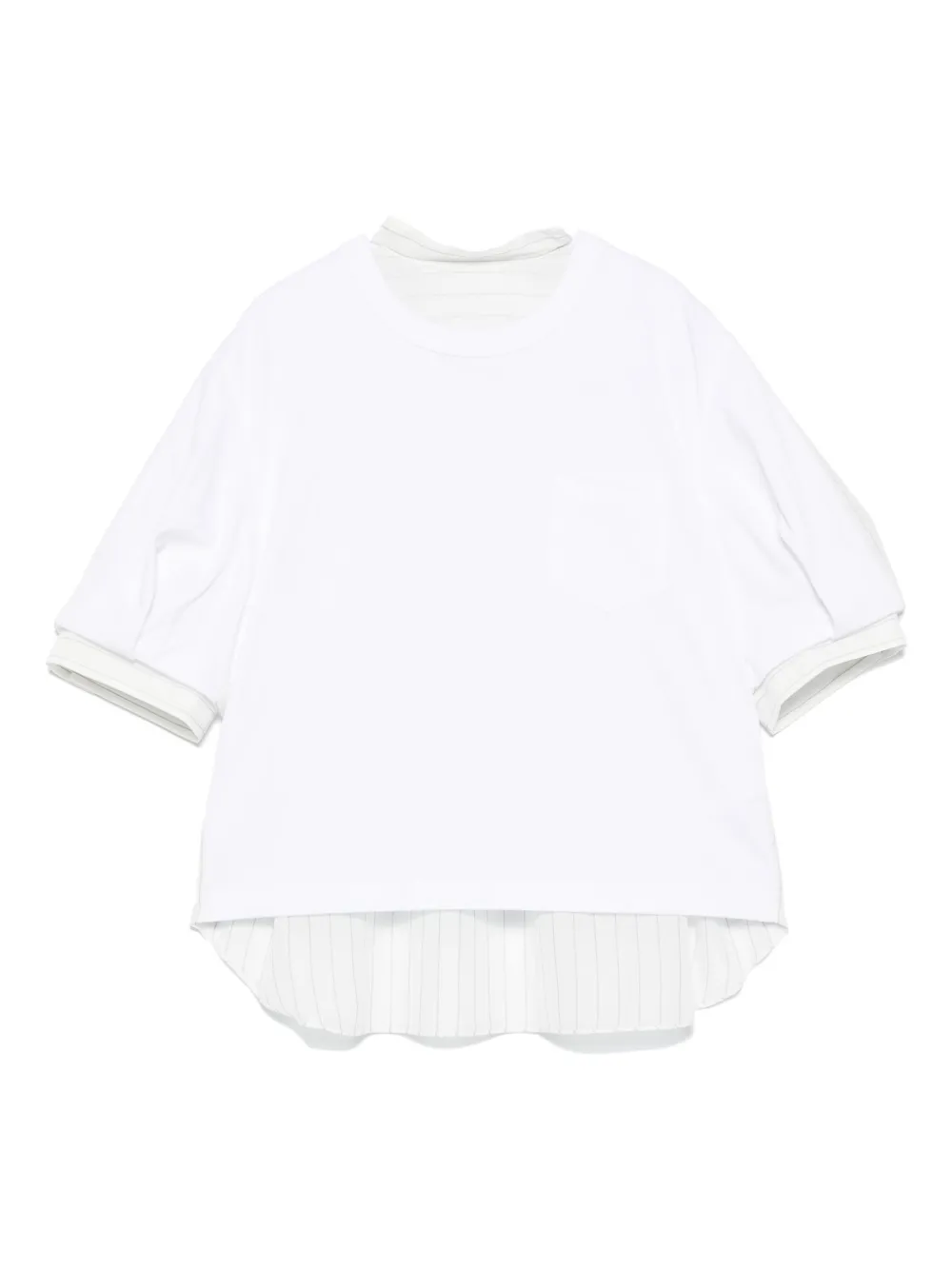 

Футболка со вставками SACAI, белый