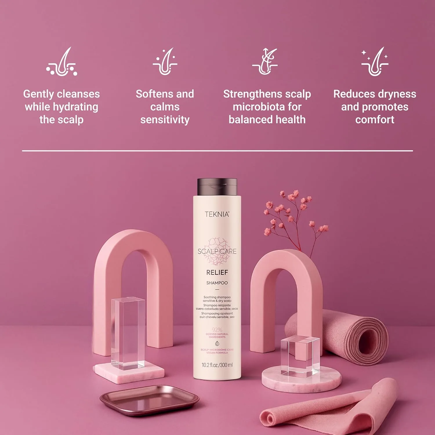 Успокаивающий шампунь для кожи головы Lakmé Teknia Scalp Care Relief, 10,2 жидких унций (300 мл) 302 мл — фото 3