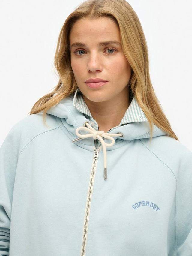 Элегантный худи Essential Logo Oversized из чистого органического хлопка Superdry, Winter Sky Blue — фото 4