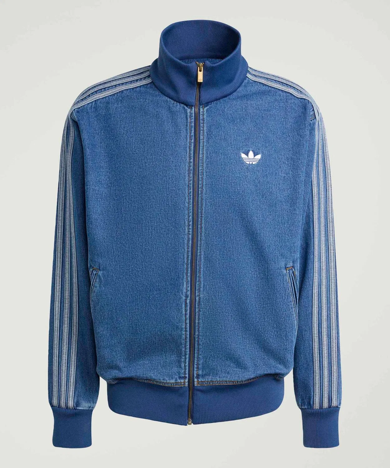 Трековая куртка Firebird из денима, Adidas Originals, синяя — фото 4
