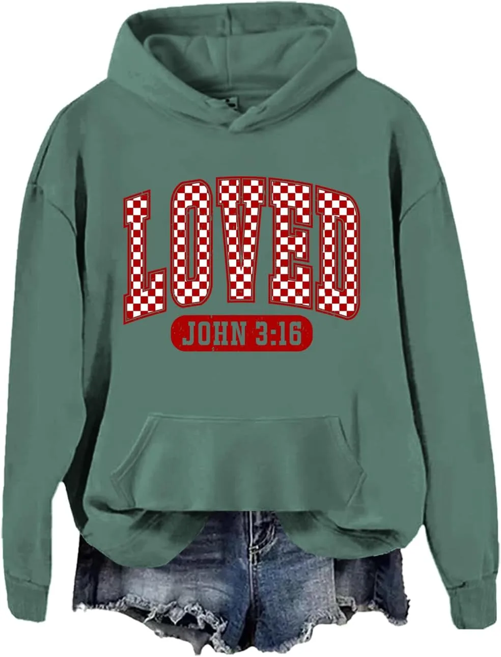 

Свитшот Christian Valentines с принтом Loved John 3:16 Phncal