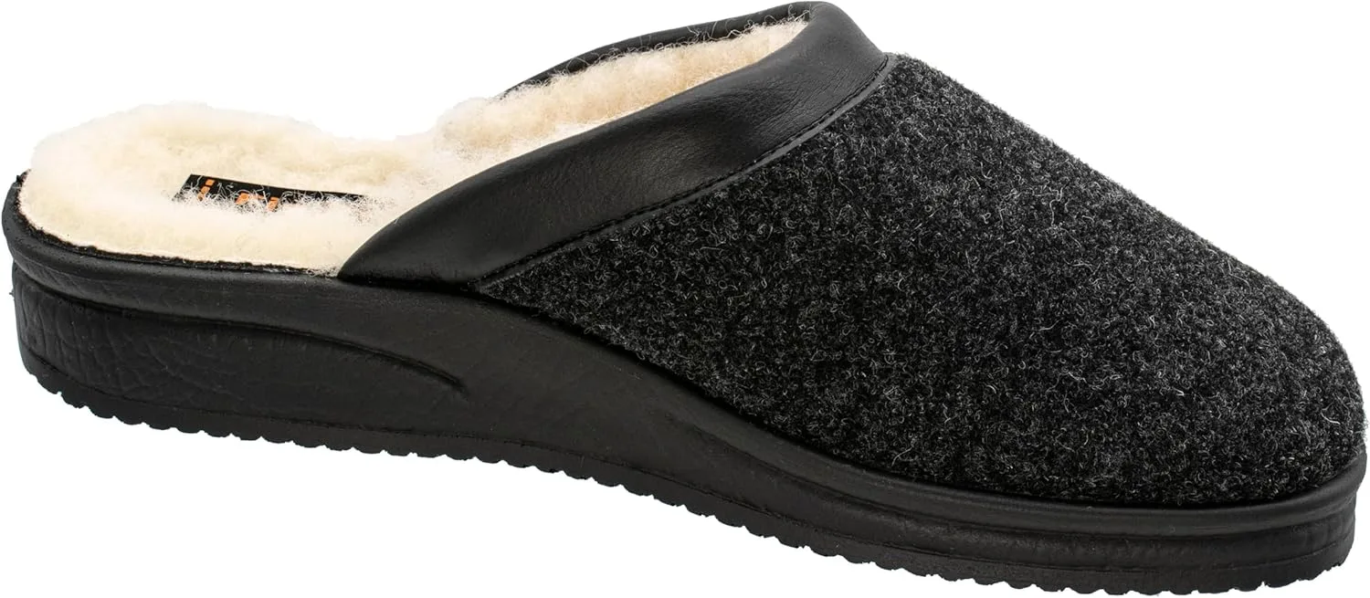 Мужские теплые шлепанцы Fischer 204609 на подошве Fetra Fischer Markenschuh, черный — фото 2