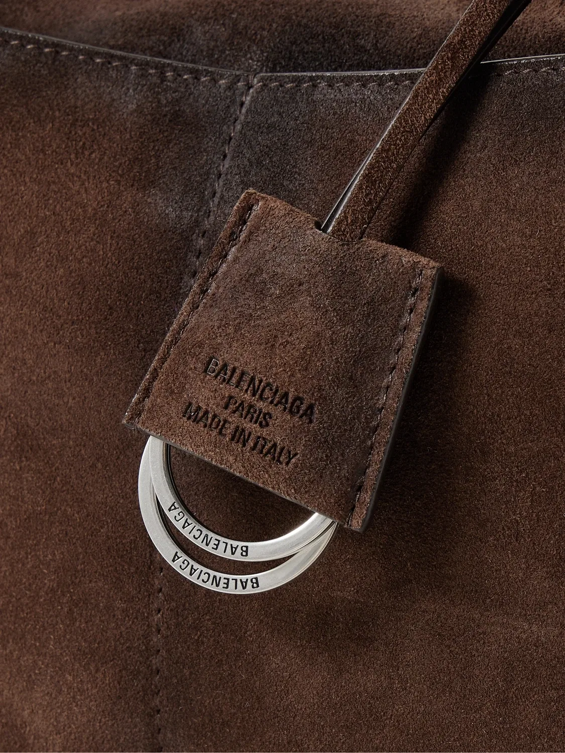 Сумка на плечо Rodeo среднего размера из замши BALENCIAGA, коричневый — фото 4