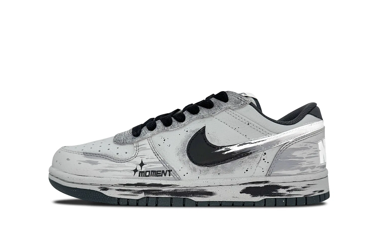 Кроссовки кожаные Nike Big Low Gray — фото 3