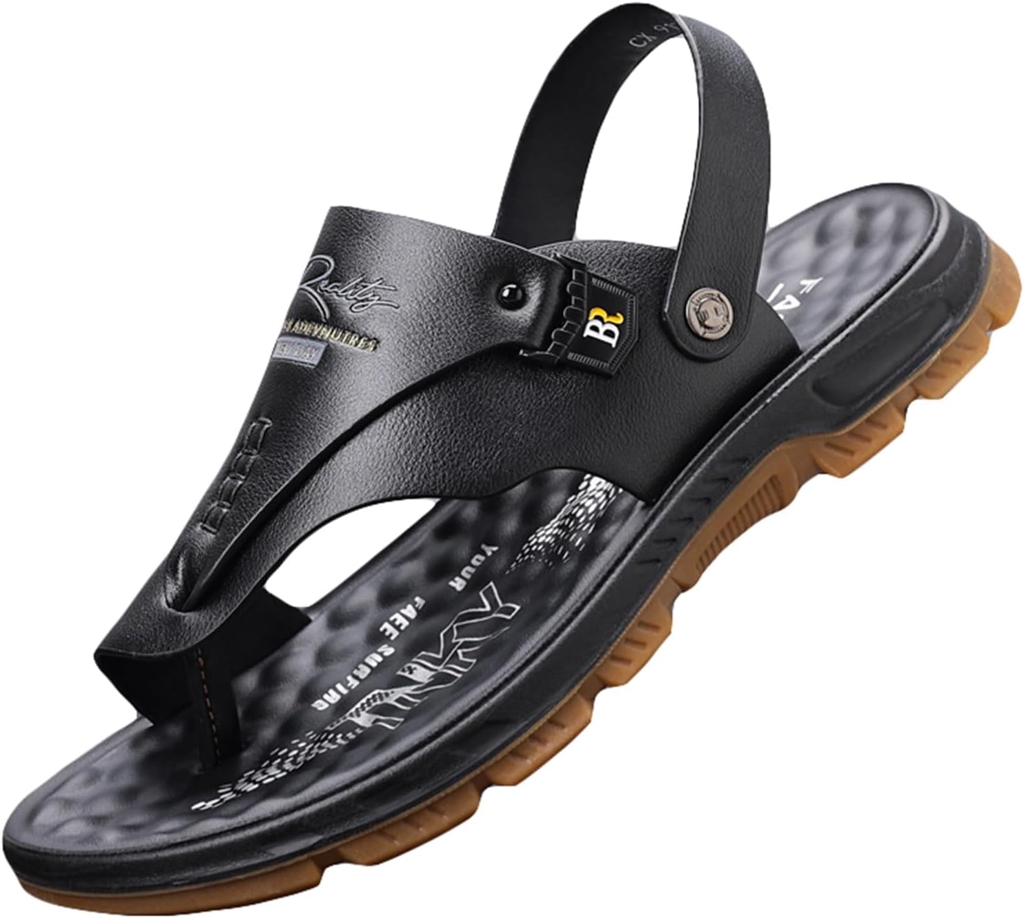 

Летние мужские сандалии WCXTY от мозолей для боли в пятках и плоскостопия, ортопедические тапочки для улицы, ретро-шлепанцы при подошвенном фасциите, черный