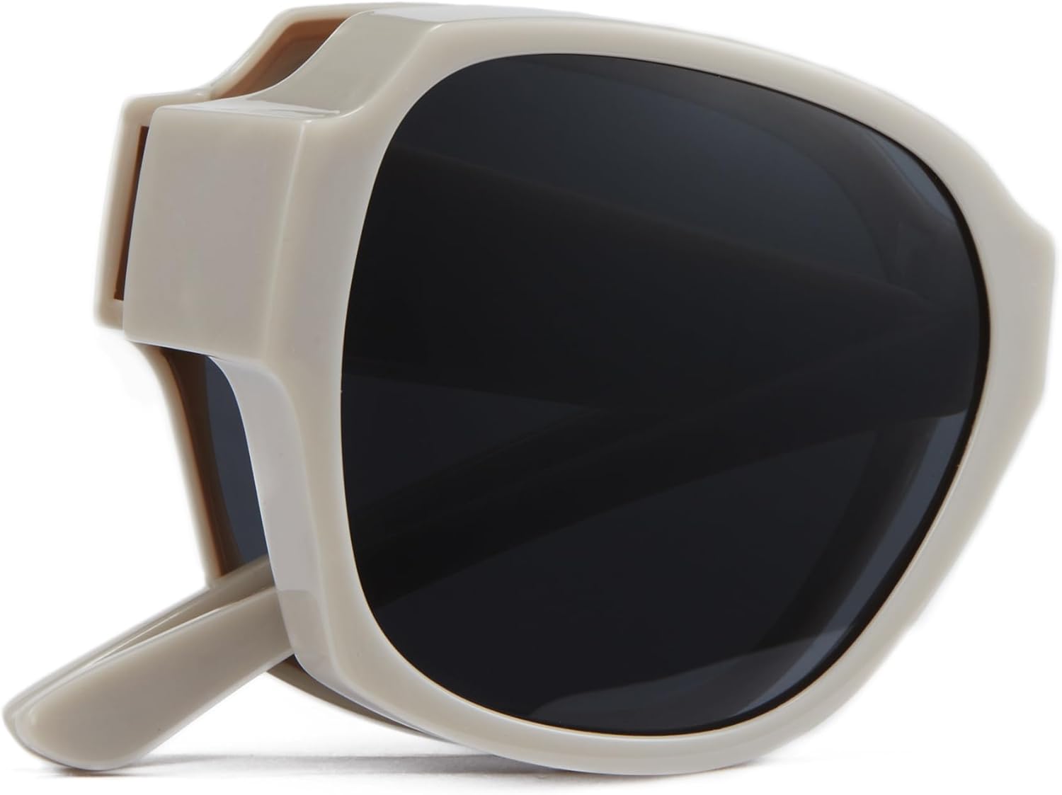 

Поляризованные солнцезащитные очки Cyxus 2 в 1, складные и надеваемые поверх обычных, для женщин и мужчин, квадратная форма, защита от УФ-излучения UV400, для вождения, P1128, Cloud Grey/ Dark Grey-p1127