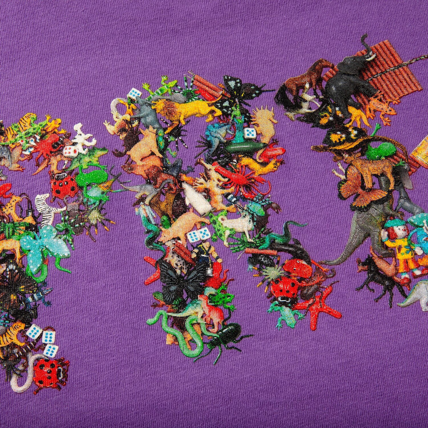 Футболка Supreme Toy Pile, фиолетовая — фото 2