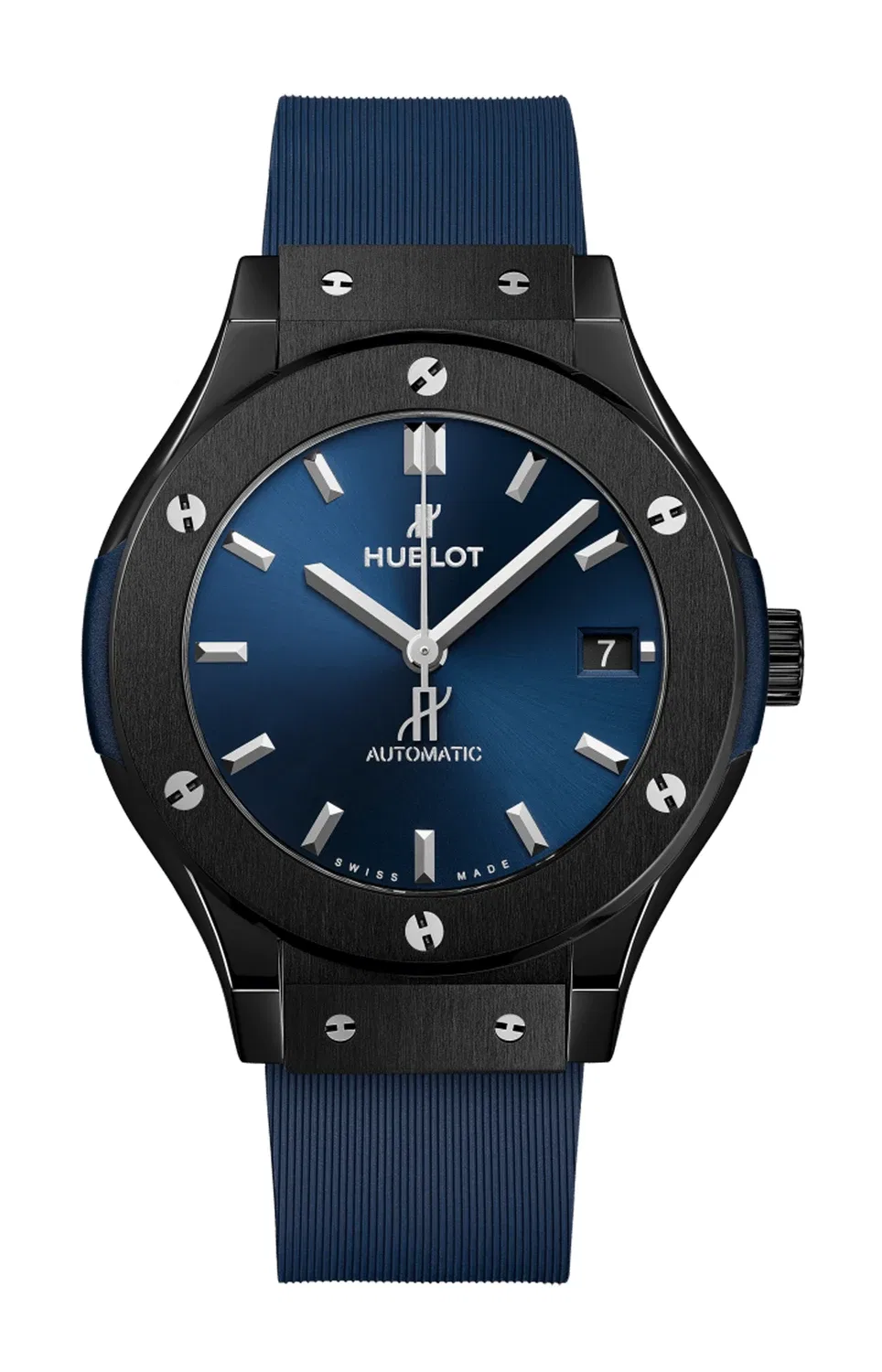 Классик Фьюжн Керамика Синий 38 мм - 565.CM.7170.RX HUBLOT, серебряный