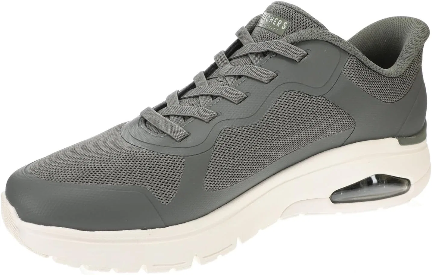 Мужские кроссовки Skechers UNO Flex-Ez Air Hands Free без шнурков, Olive Leaf For Me Leaf It To Me — фото 4