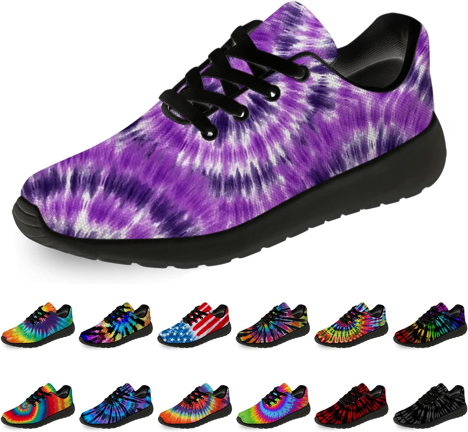 

Кроссовки Horethy Tie Dye для женщин и мужчин, беговые кроссовки, женские и мужские прогулочные, теннисные кроссовки, удобные спортивные кроссовки для джоггинга, подарки, пурпурный