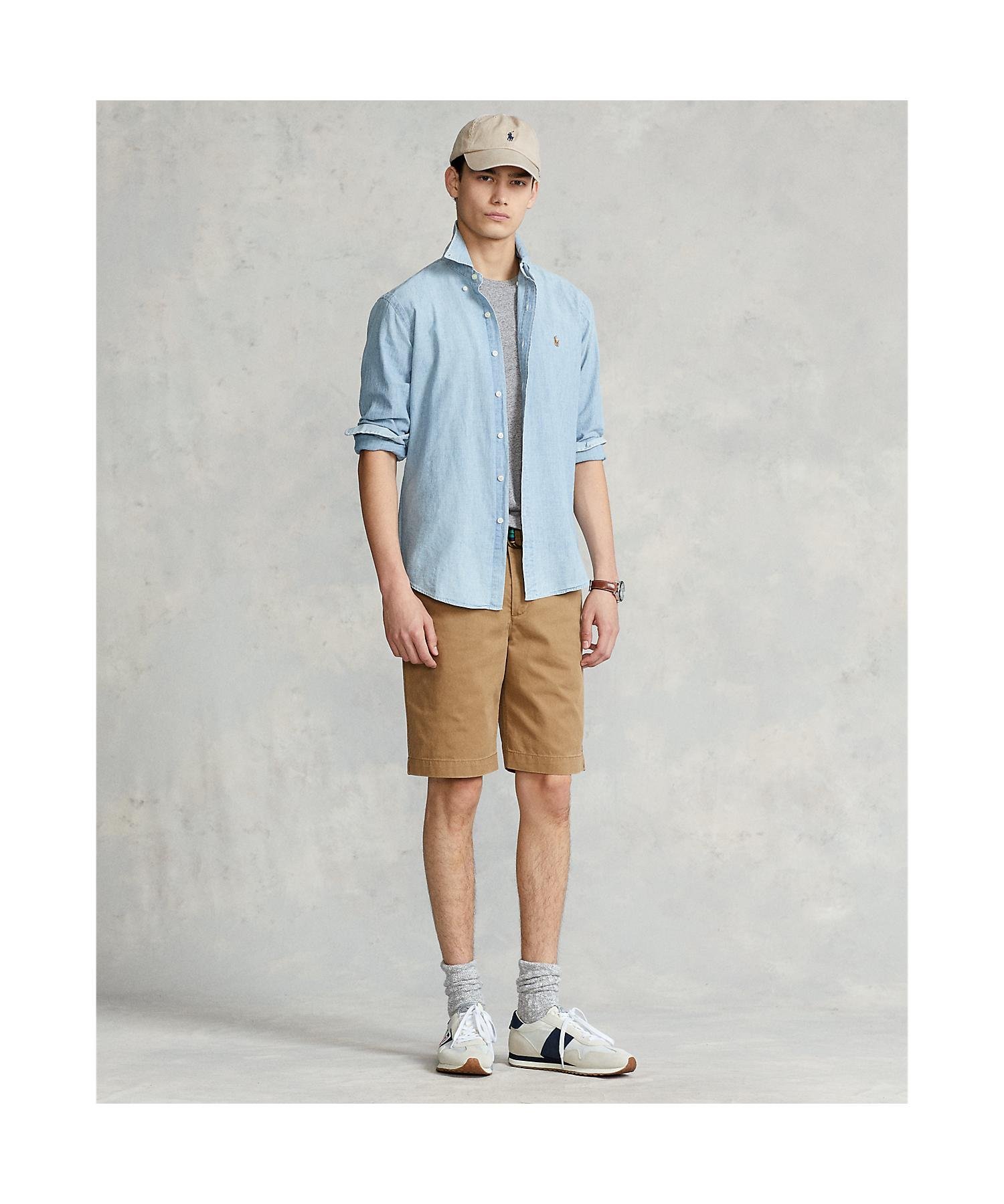Классическая рубашка из шамбре Polo Ralph Lauren, 400 Blue — фото 3