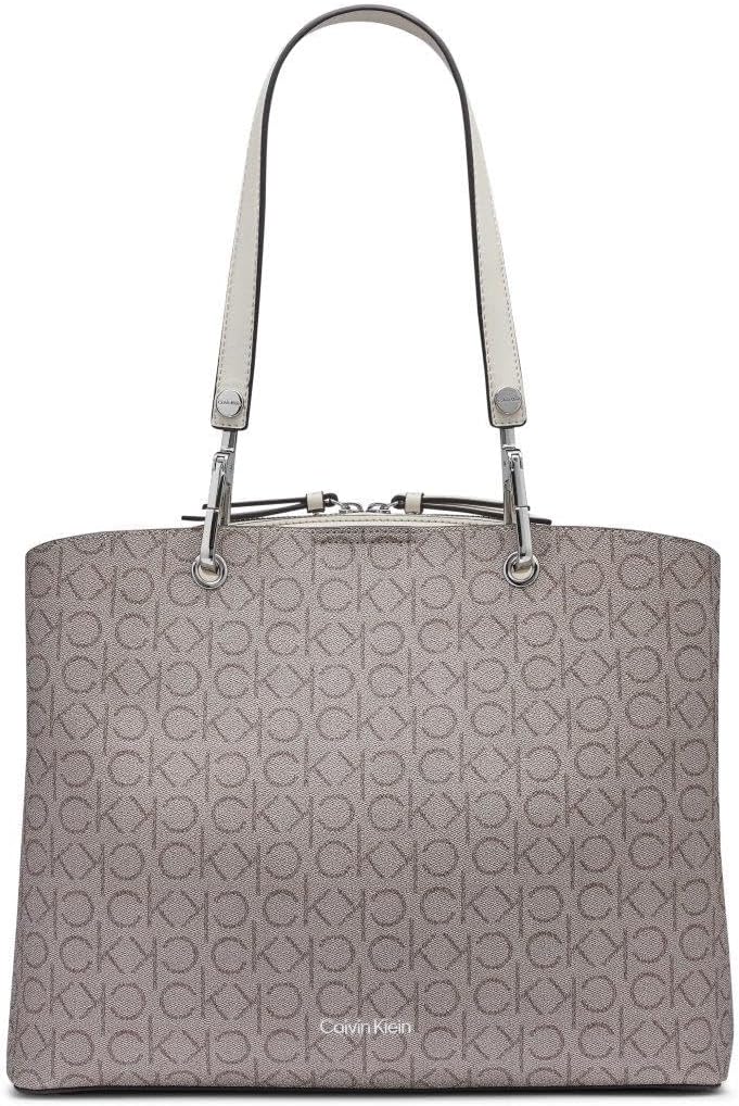 

Сумка-тоут Calvin Klein Garnet с тремя отделениями, Almond/Taupe/Cherub White, Белый, Сумка-тоут Calvin Klein Garnet с тремя отделениями, Almond/Taupe/Cherub White