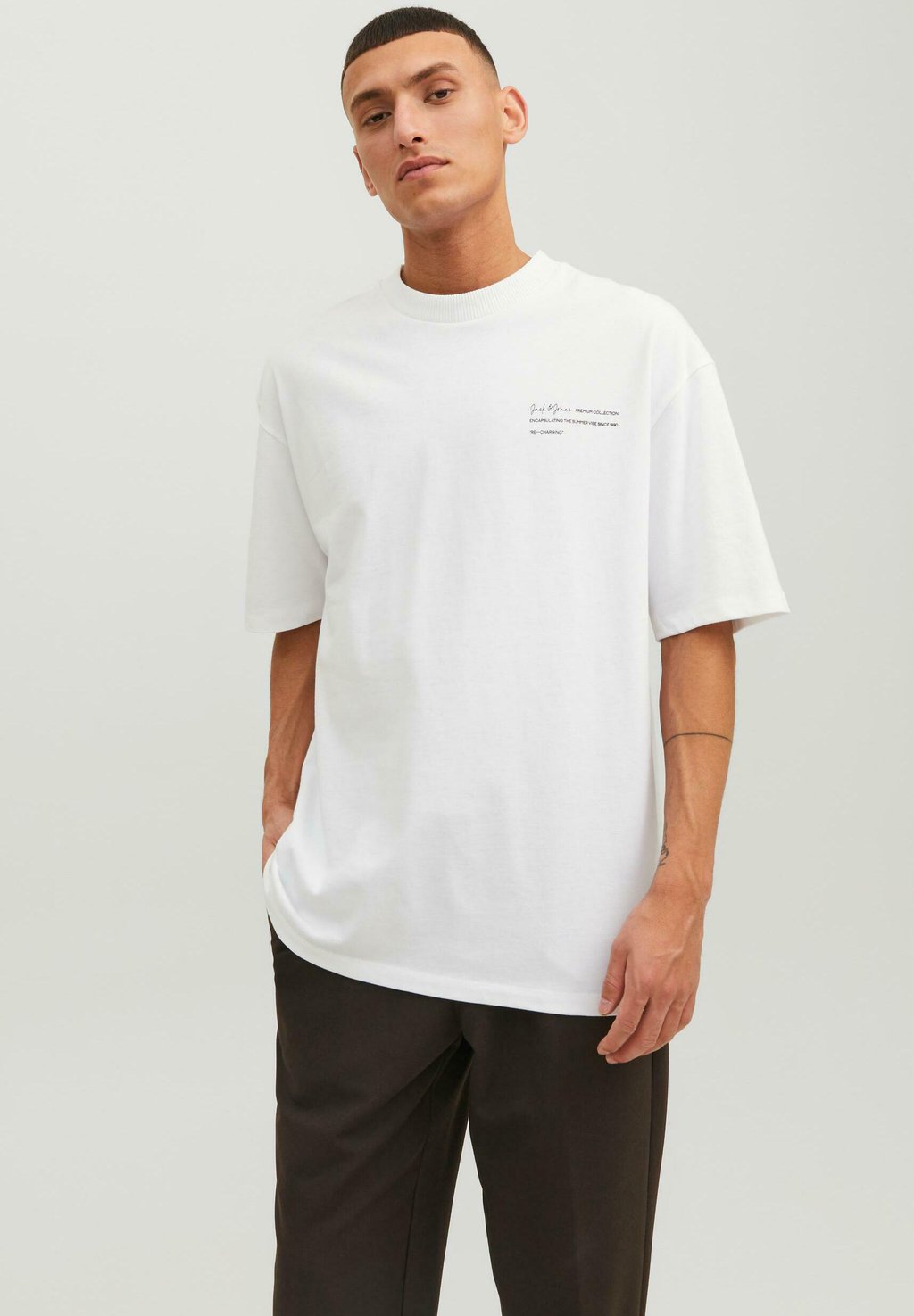 

Рубашка с принтом JPRBLAKAM SUMMER BRANDING SS O-NECK Jack & Jones, белый