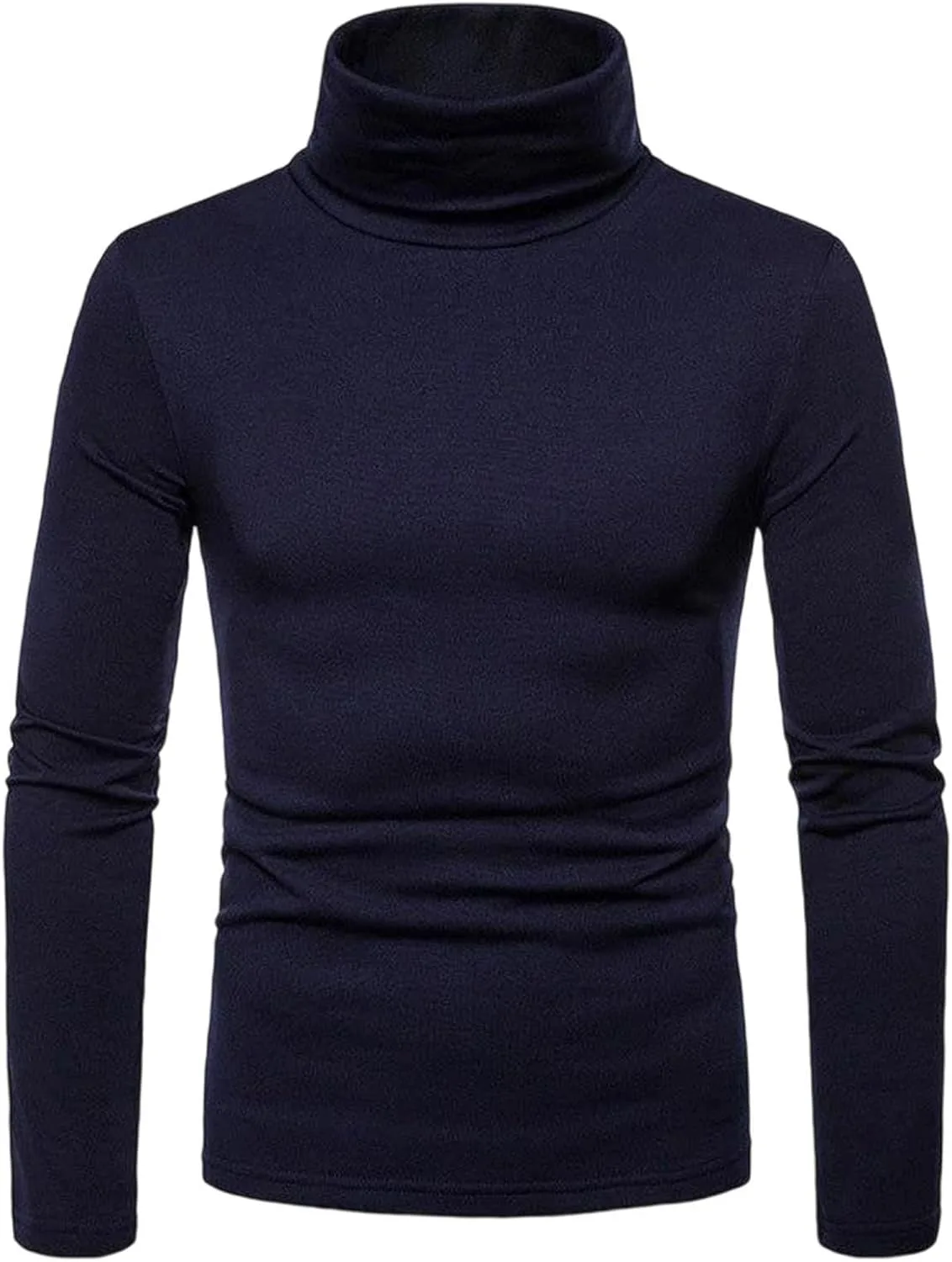 

Мужской термо свитер с высоким воротником, зимний теплый пуловер, Slim Fit, эластичный